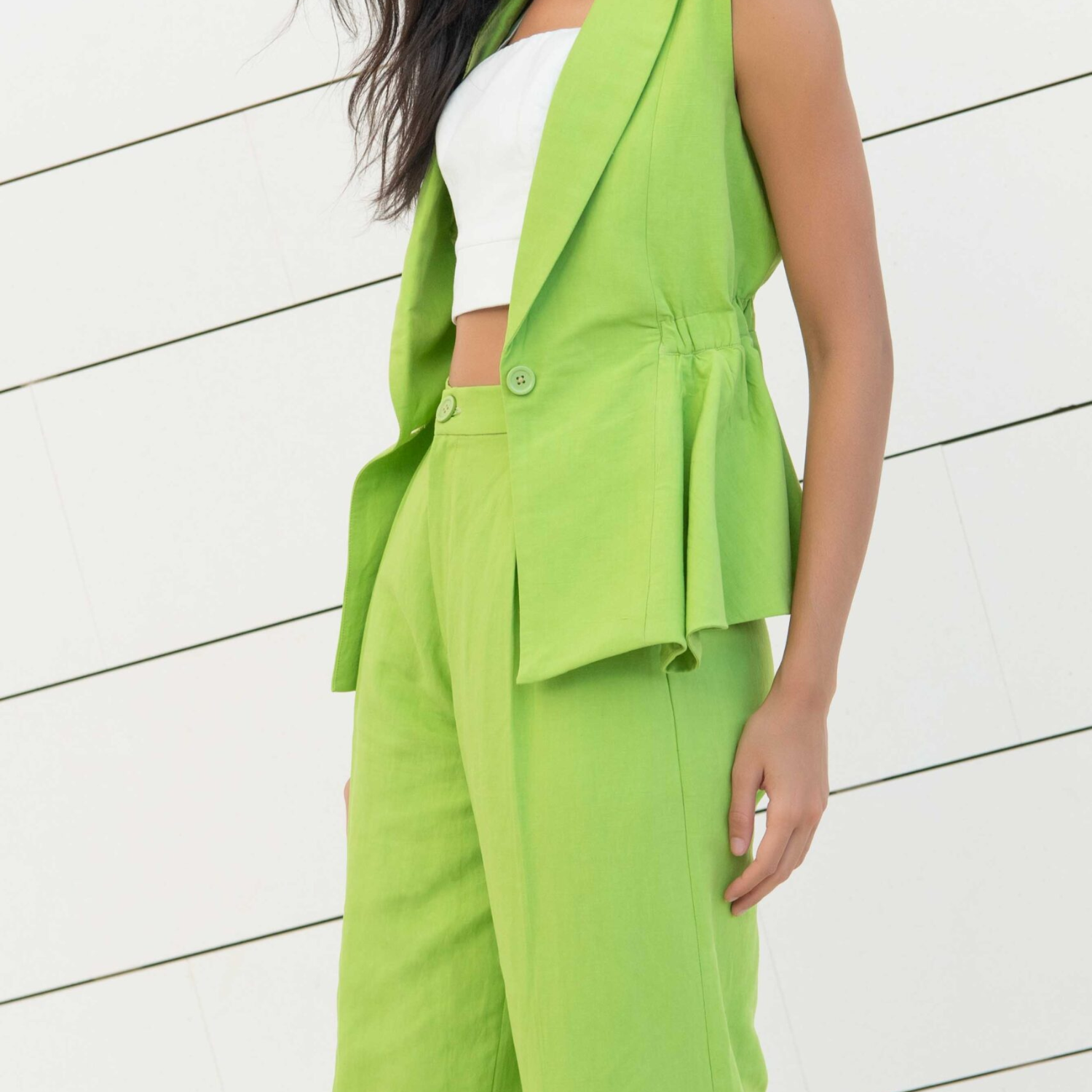 Apple Green Tailored Trousers
