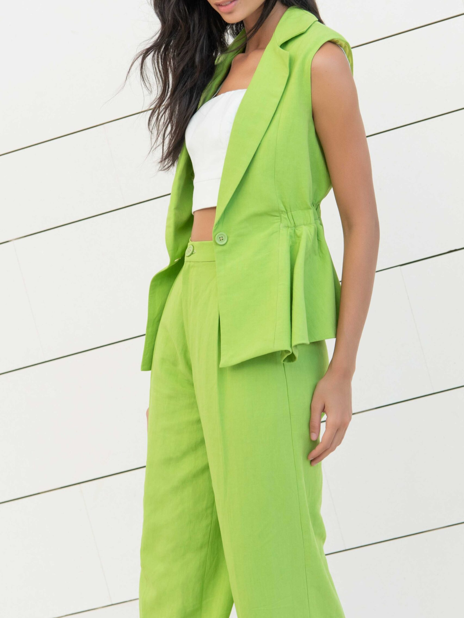 Apple Green Tailored Trousers