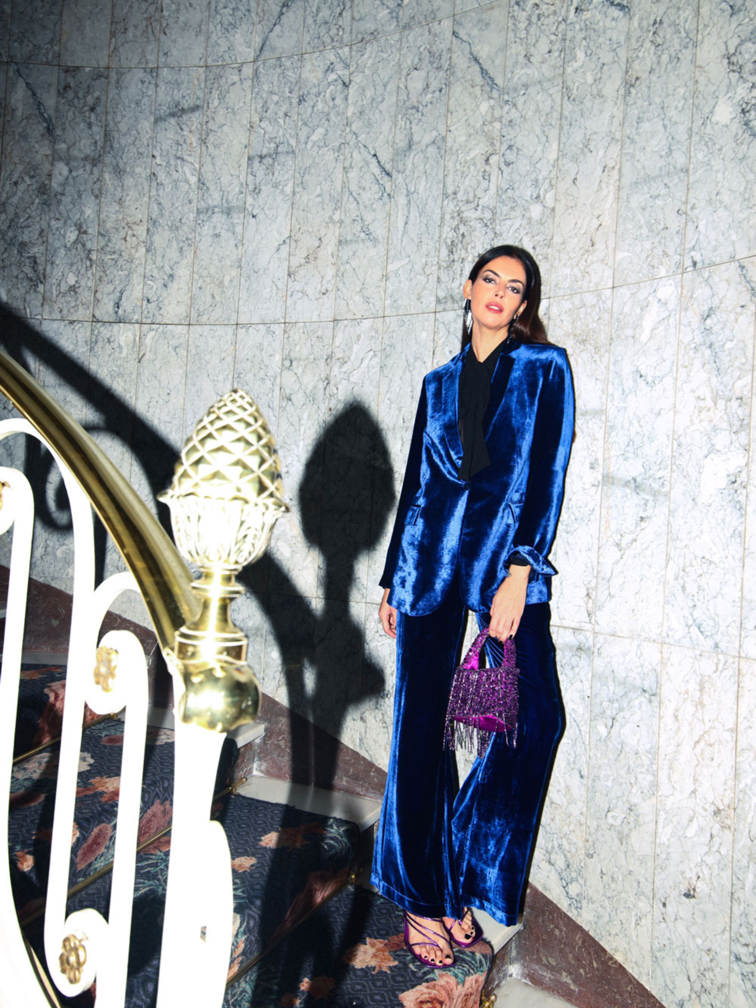 Blue Velvet Pants