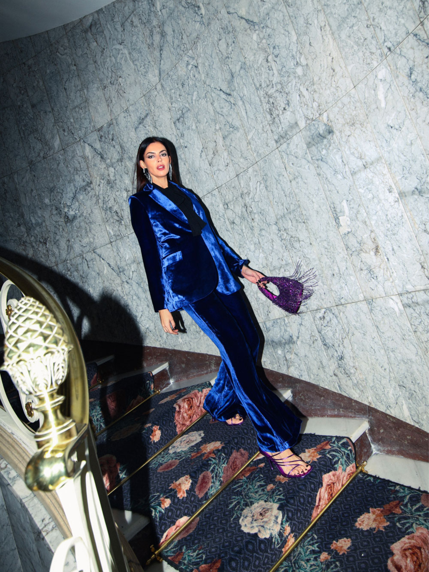 Blue Velvet Pants
