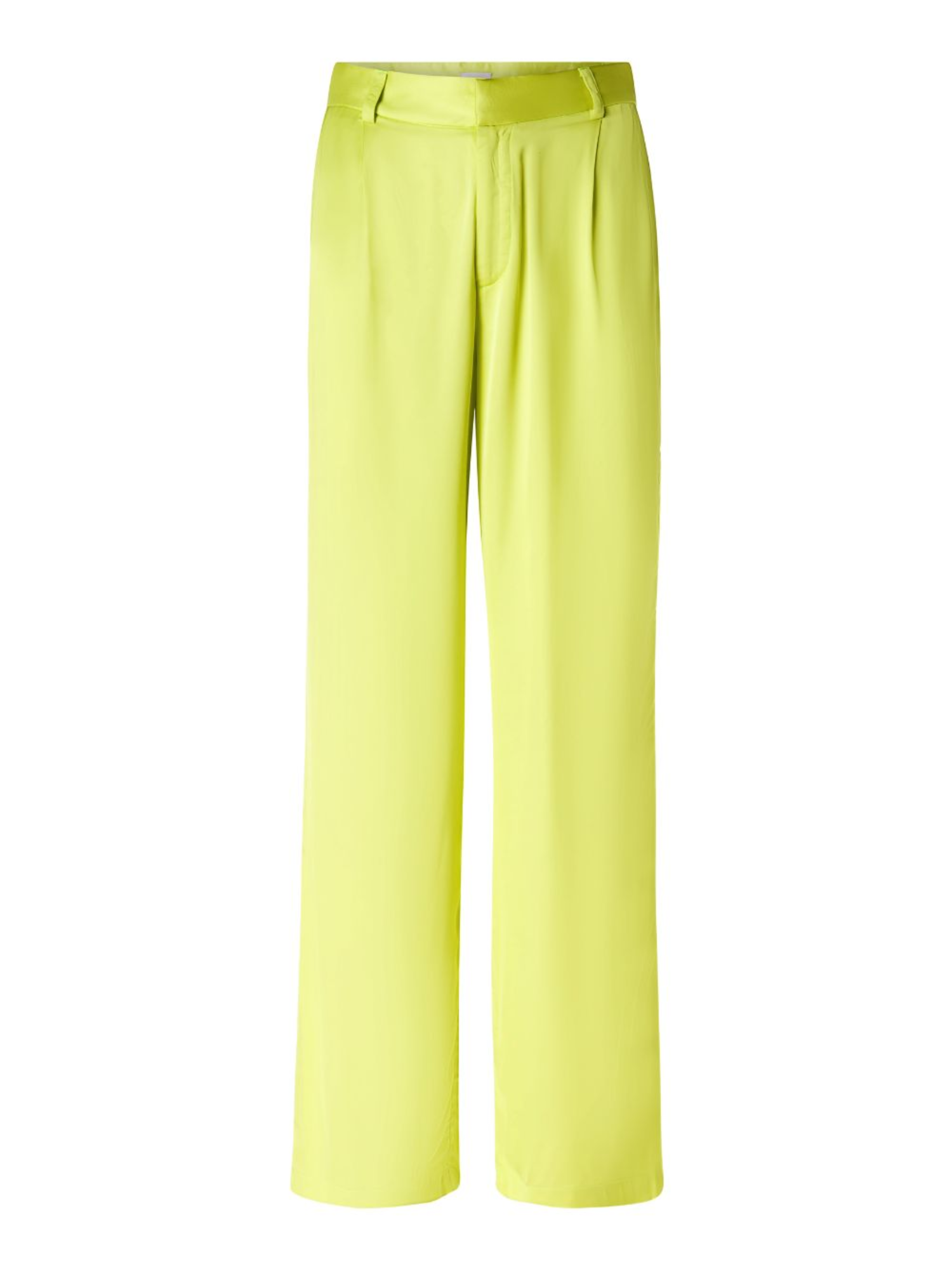 Long tailored trousers in fluorescent yellow