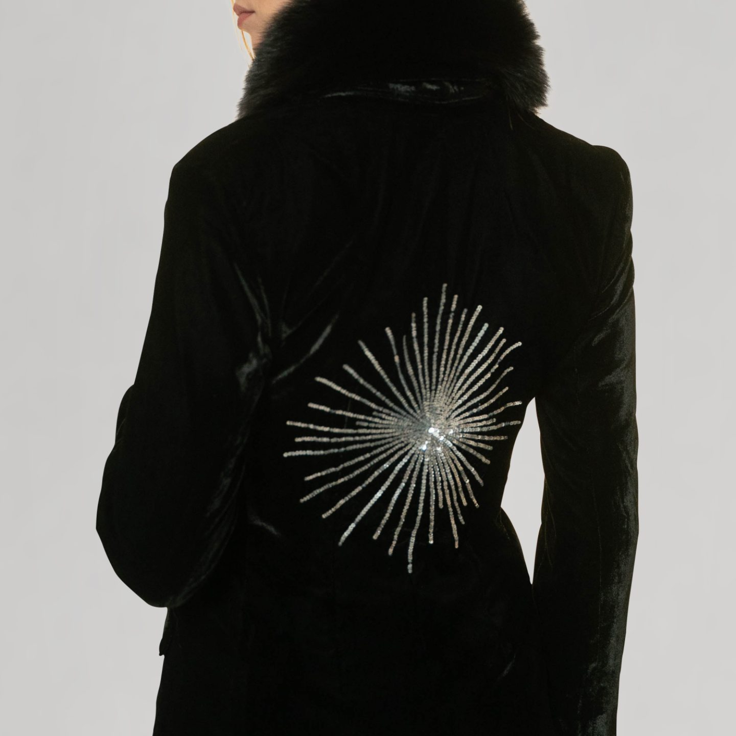 Velvet and Embroidery Blazer