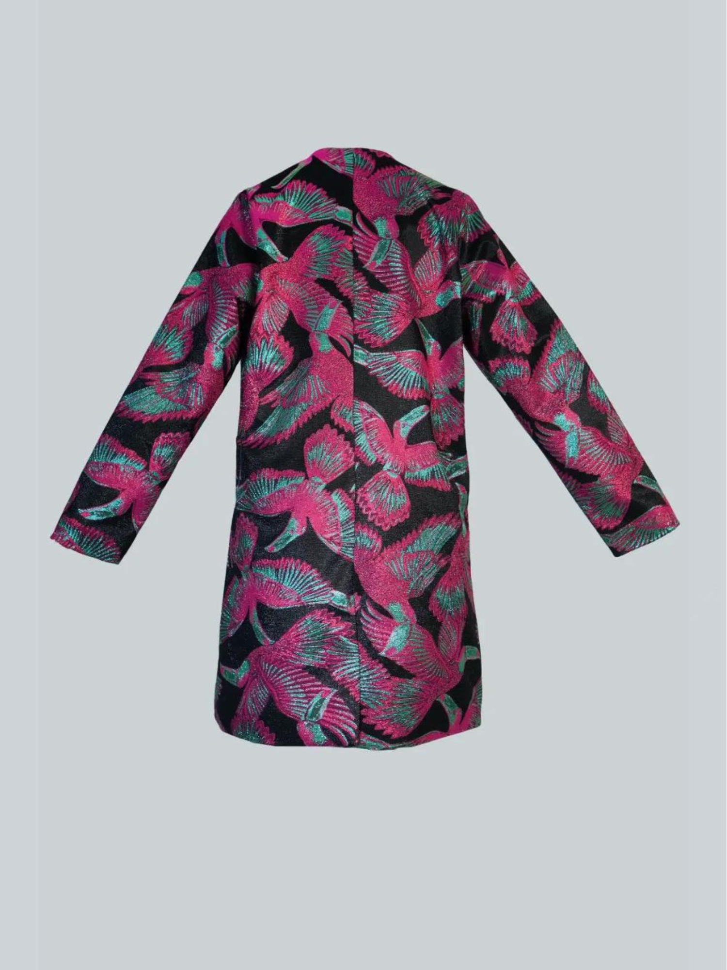 Metallic Jaquard Toucan Trench