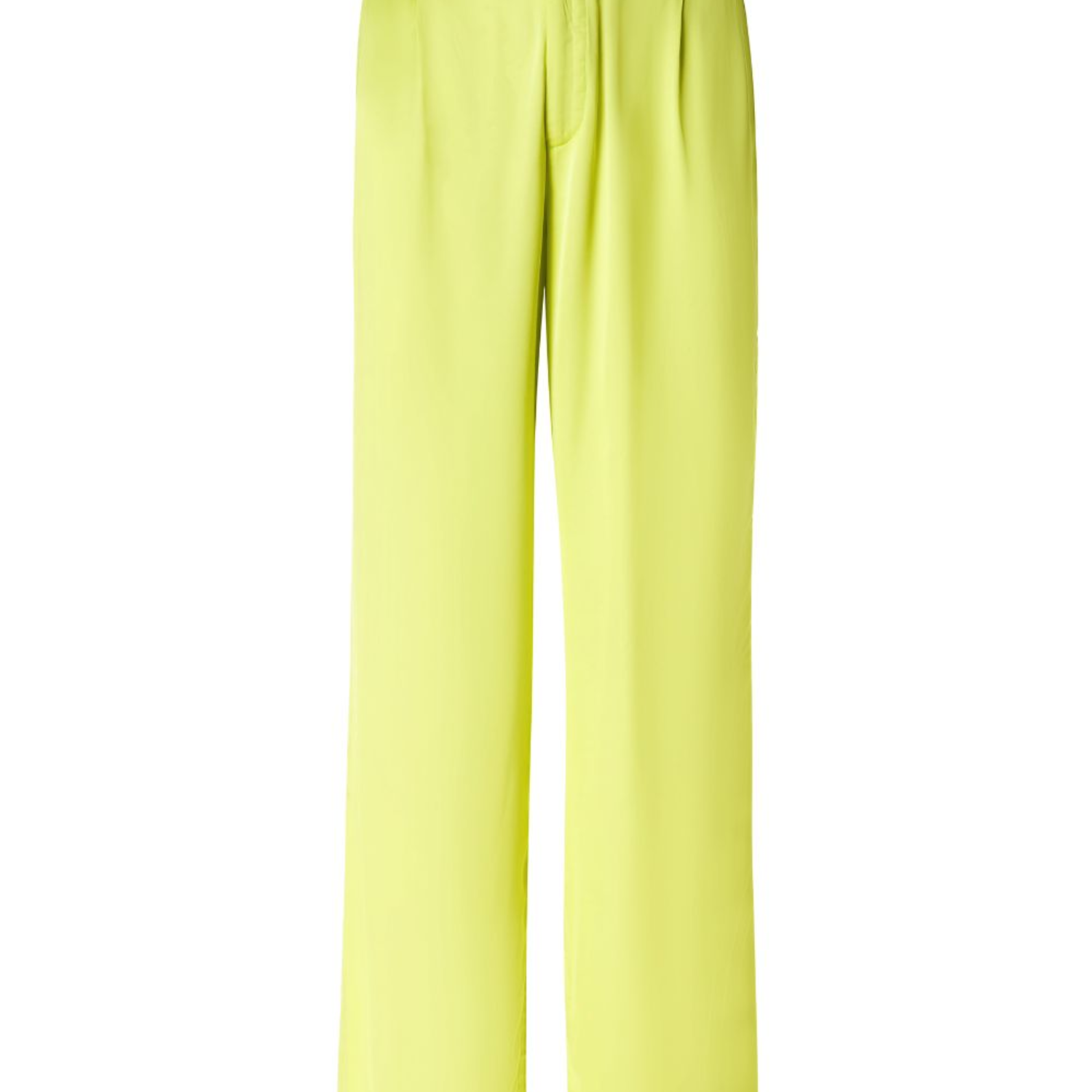 Long tailored trousers in fluorescent yellow