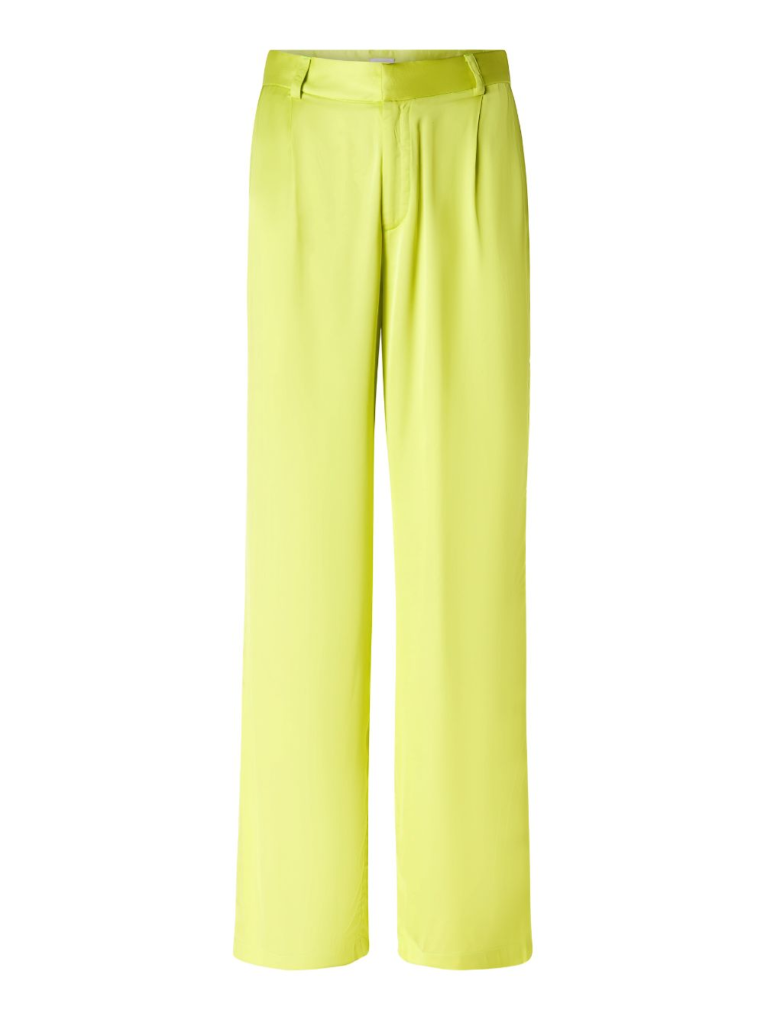 Pantalones largos tipo tailored amarillo flúor