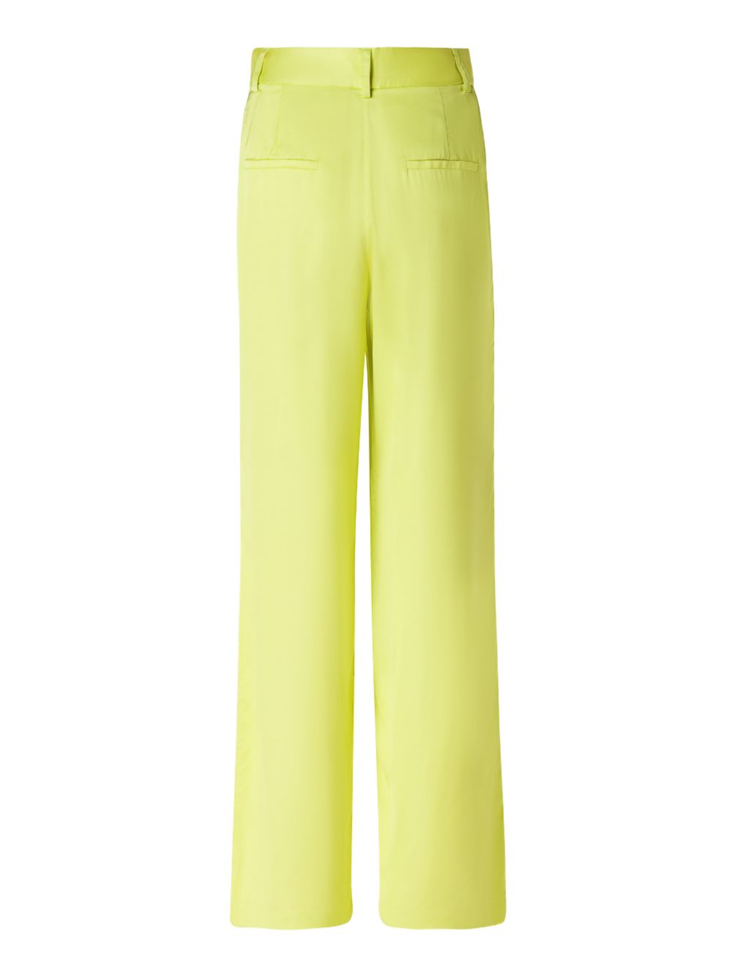 Pantalones largos tipo tailored amarillo flúor