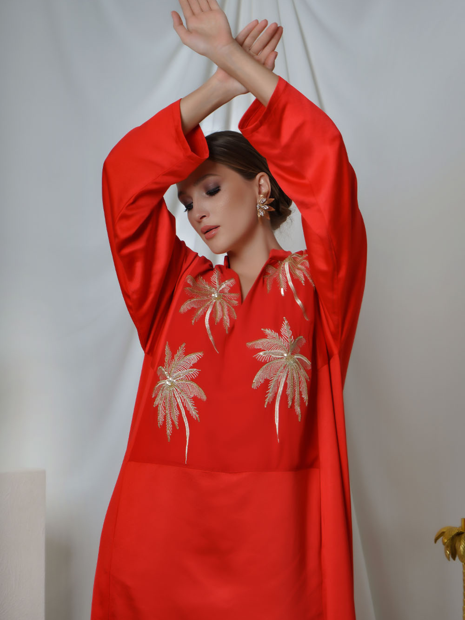 Vestido kaftan rojo