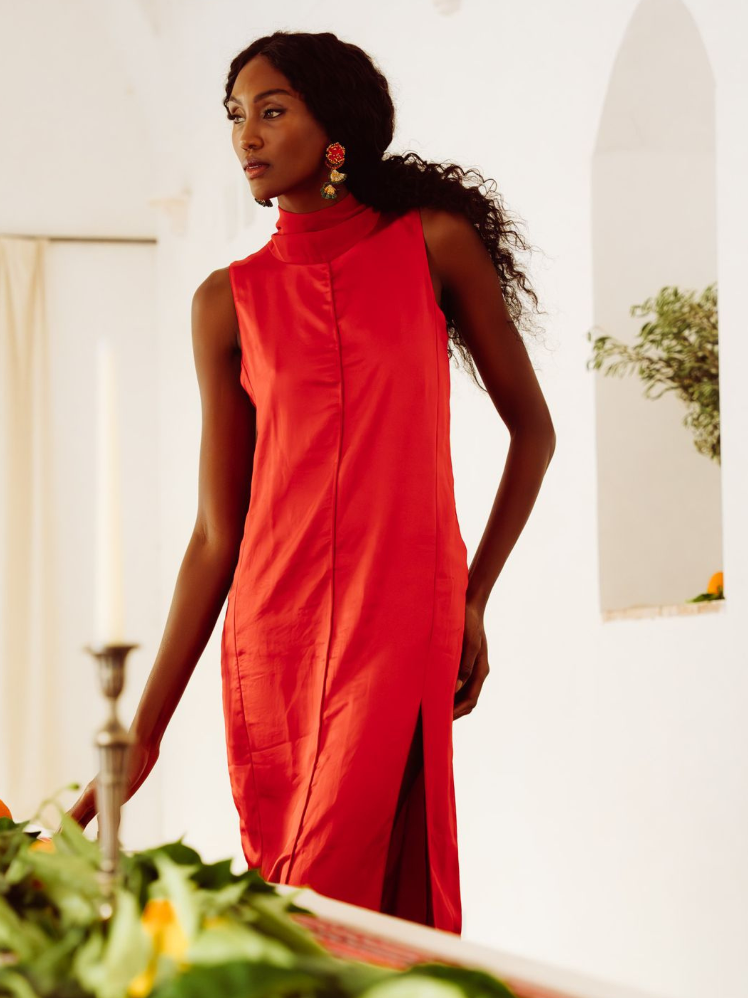 Vestido Rojo Halter