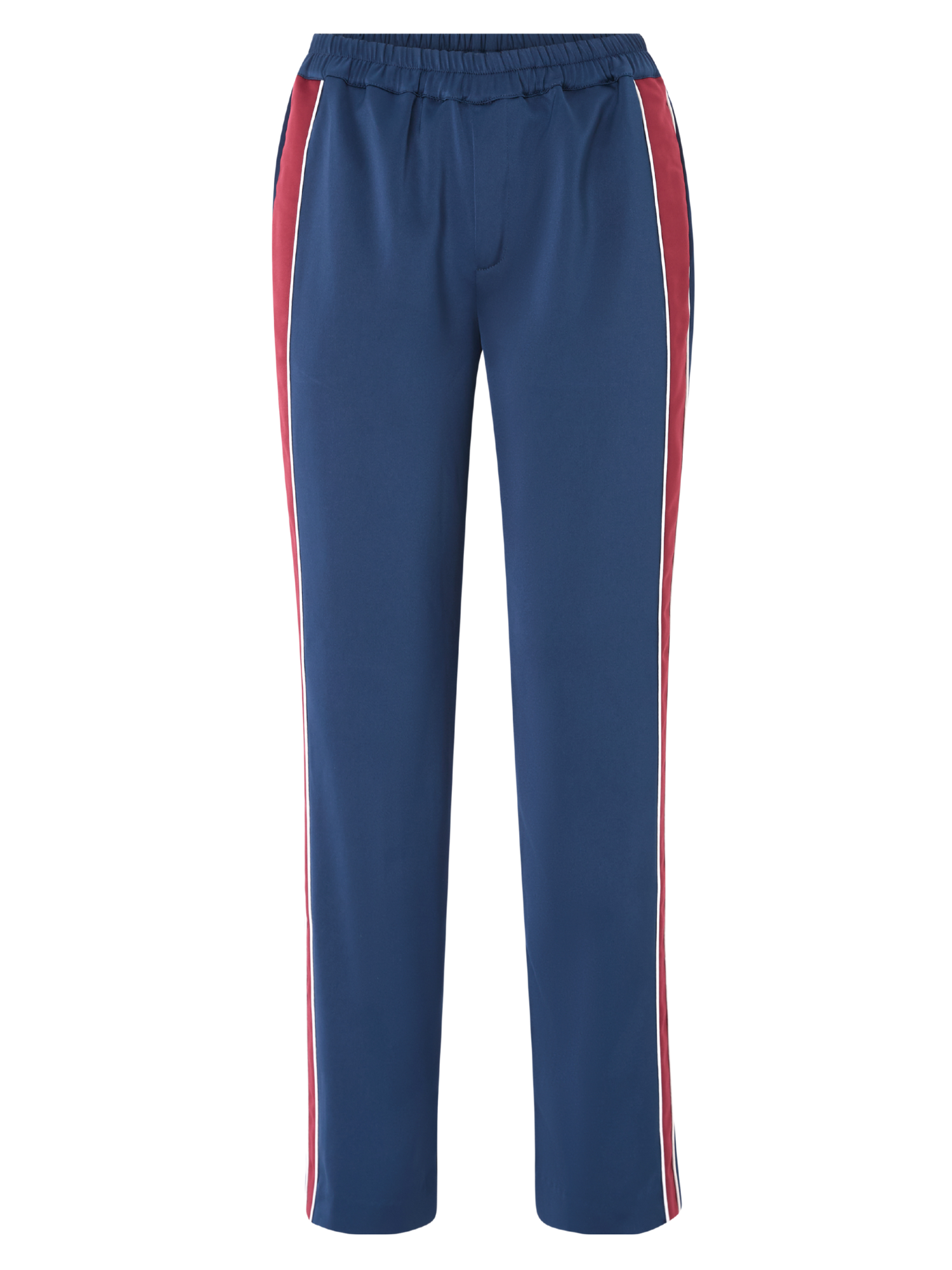 Pantalón Azul franja burdeos