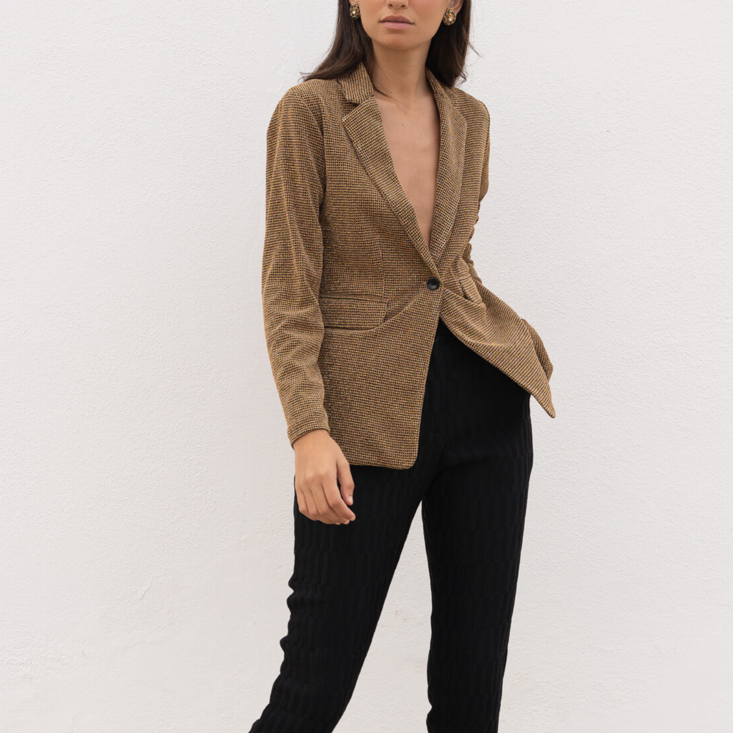 Blazer dorada de Lurex