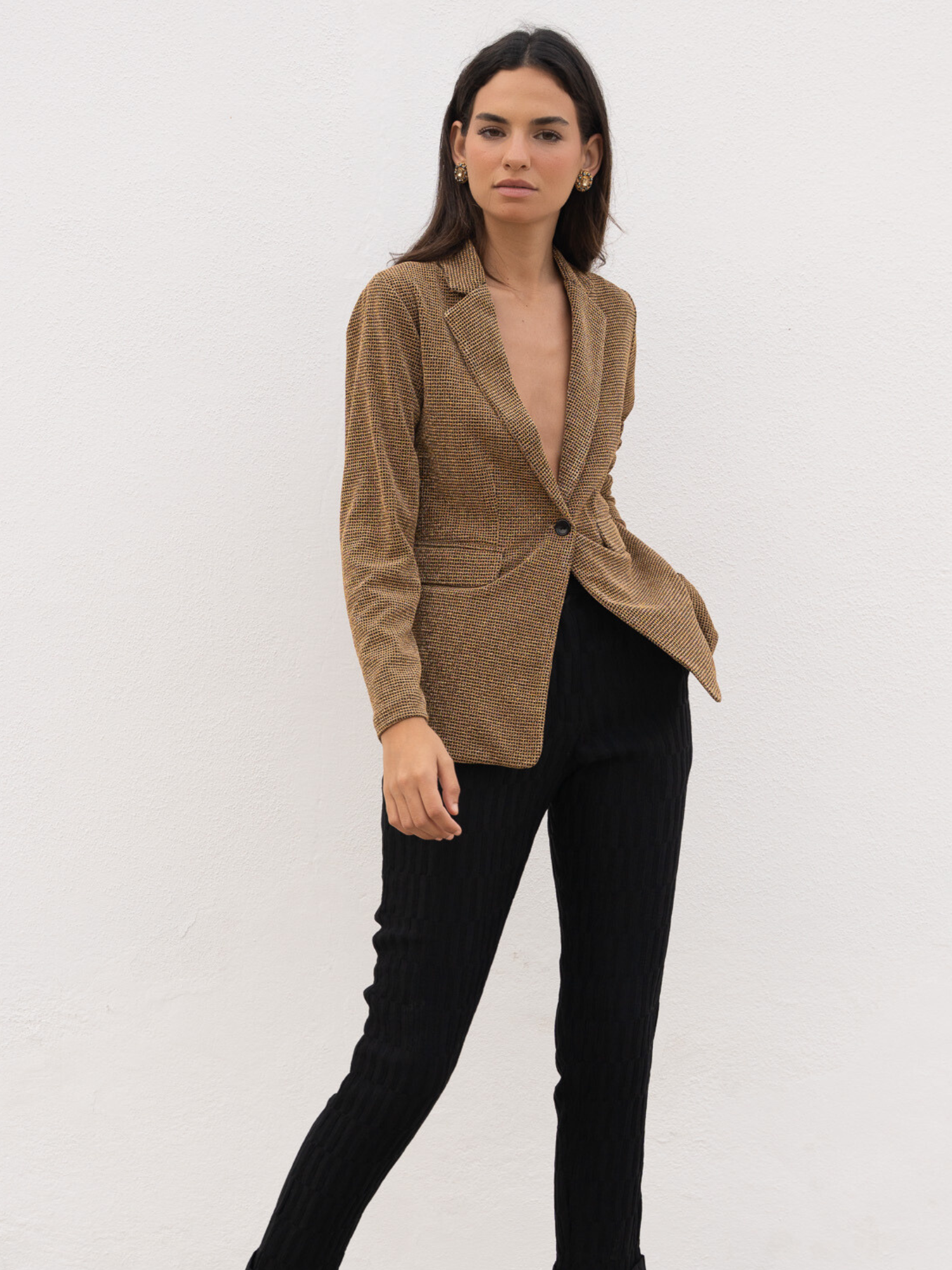 Blazer dorada de Lurex