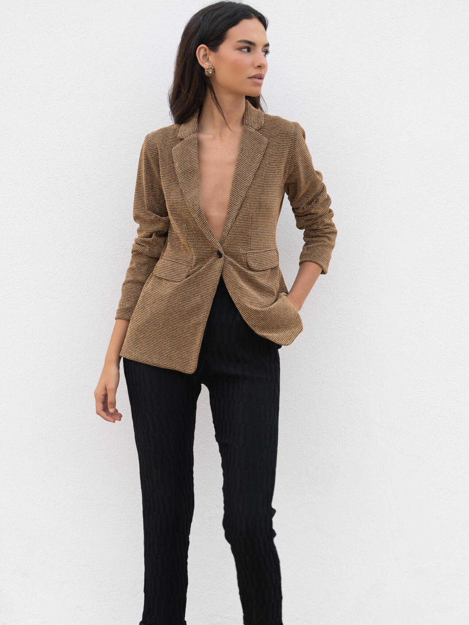 Blazer dorada de Lurex