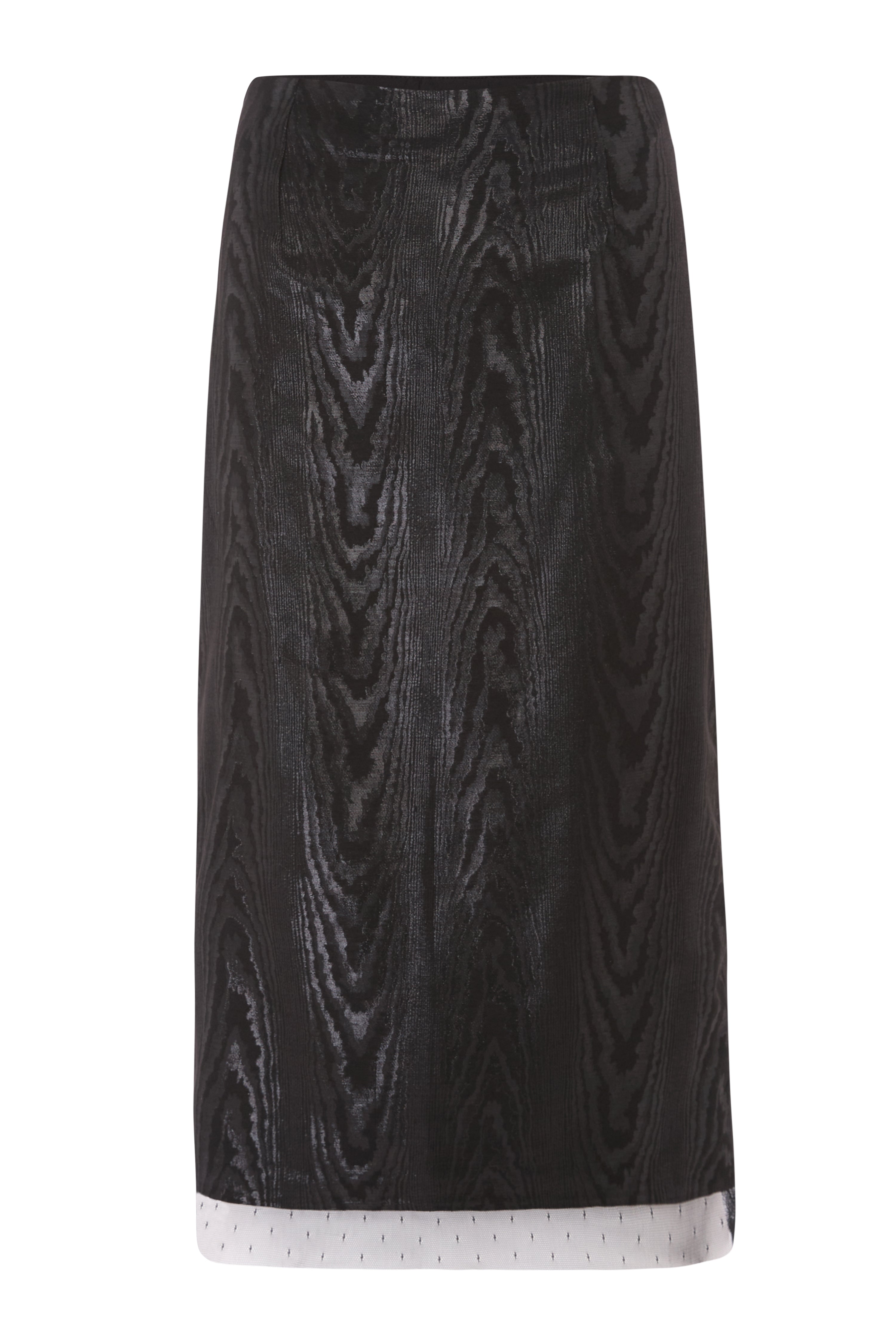 Falda negra jacquard y tul