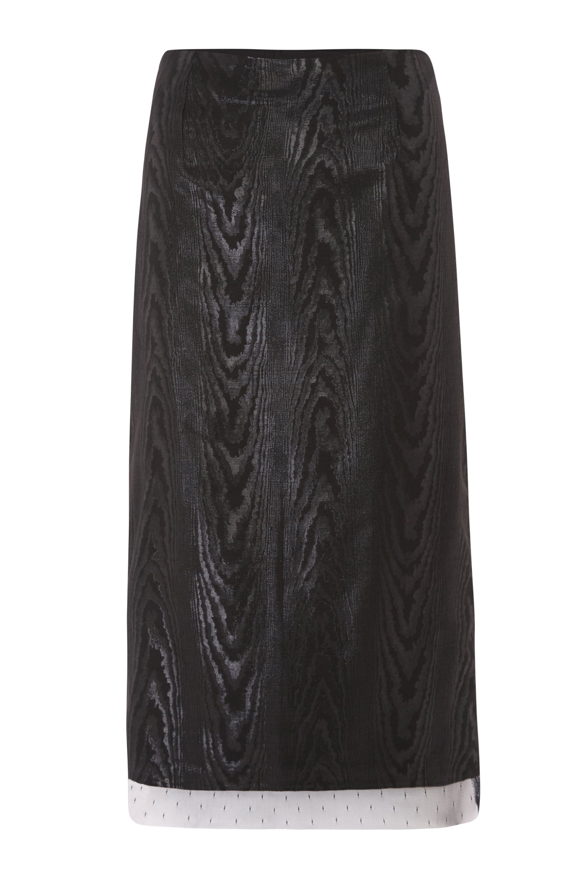 Falda negra jacquard y tul