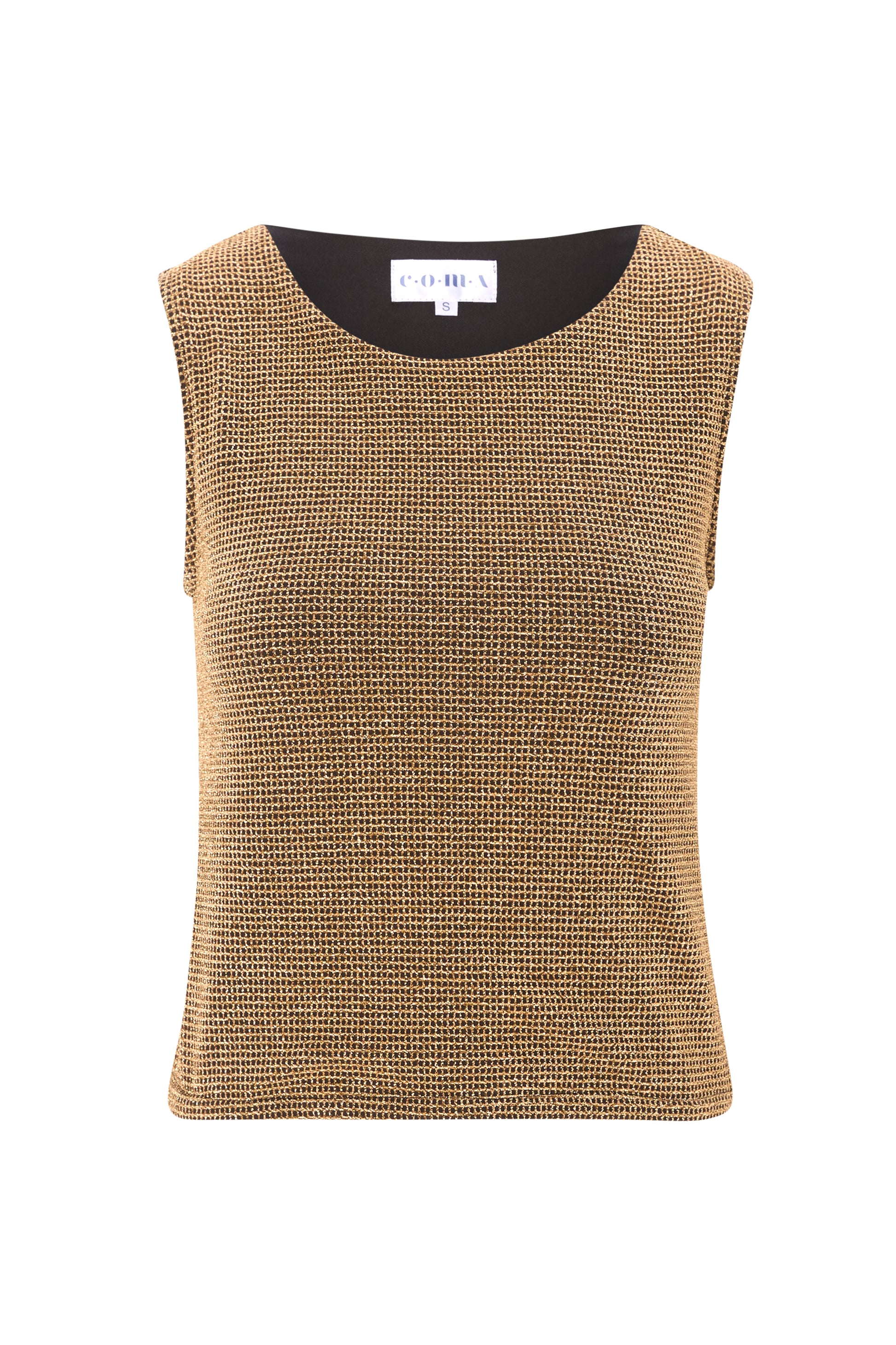 Top dorado lurex con textura